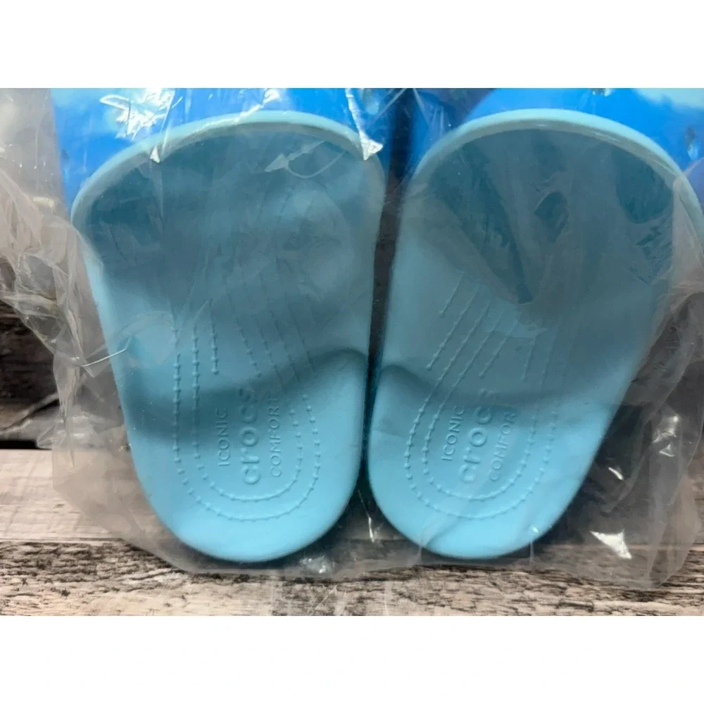 New‎ Crocs Unisex Classic Slide Sandals Blue Men Size 10